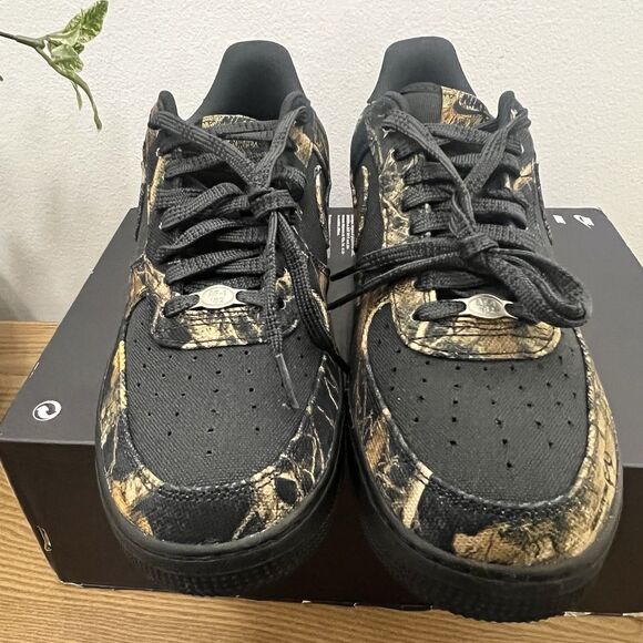 Nike Air Force 1 \'07 x Realtree Black Camo Gum Yellow Shoe IH1221-001 Men 11 main image 8